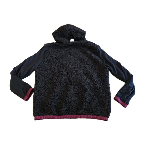 PINK Victoria Secret Jacket Women XS/S Multi Colorblock Zip LS Hood Sherpa Lined - Picture 13 of 16